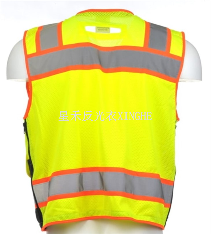 Black Bottom Safety Vest Type R Class 2 - Fèmen zip