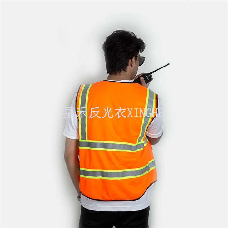 SUPREME Safety Vest (10 pòch) Klas 2 ANSI Teste OSHA Konfòmite Hi Vis Reflektif PPE Surveyor
